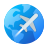 Globe with airplane icon symbolizing Mocean SMS messaging campaign and WhatsApp solutions for global customer engagement.